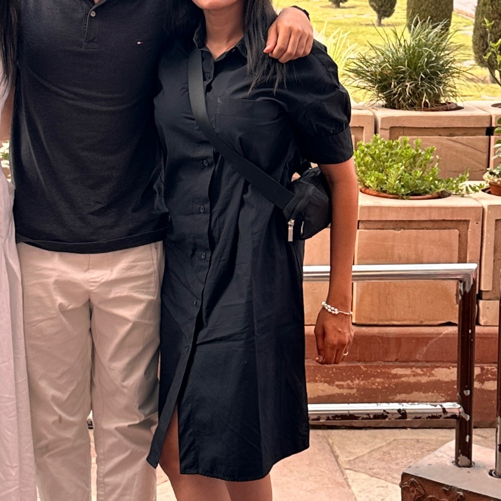 Banana Republic White and Black Midi Dresses